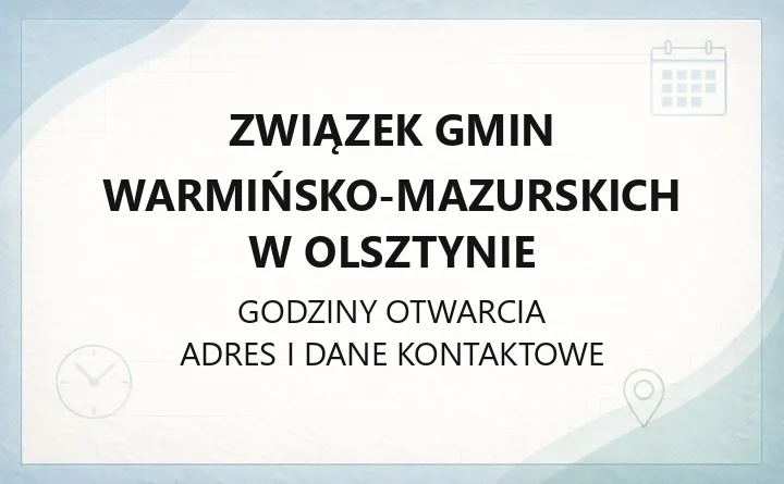 Związek Gmin Warmińsko-Mazurskich w Olsztynie - kontakt, adres, biuro